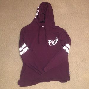 PINK maroon hoodie